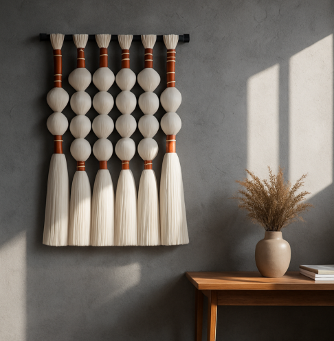 Modern fiber art for interior decoration
