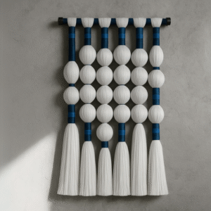 Lutèce – handmade fiber wall hanging with bold texture and layered design