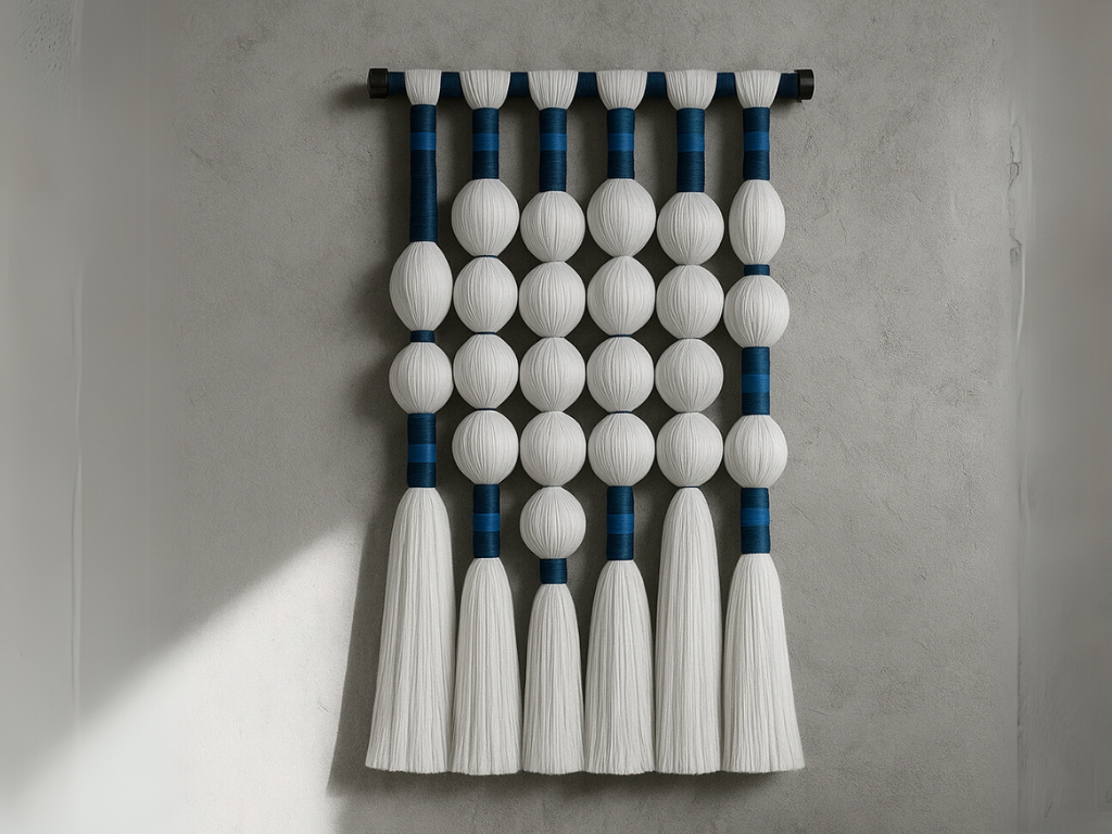 Lutèce – handmade fiber wall hanging with bold texture and layered design